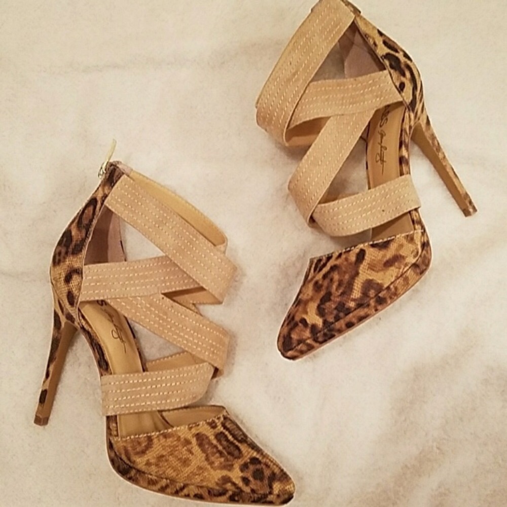 ABS Allen Schwartz Strappy Cheetah Pumps